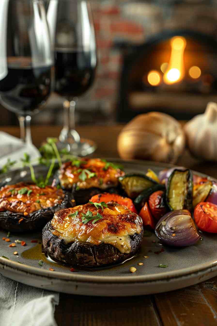 Big Mushroom Cheddar-Stuffed Portobellos Big Mushroom Cheddar-Stuffed Portobellos