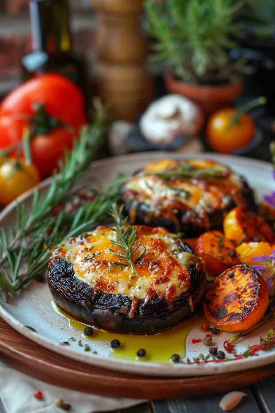 Big Mushroom Cheddar-Stuffed Portobellos Big Mushroom Cheddar-Stuffed Portobellos