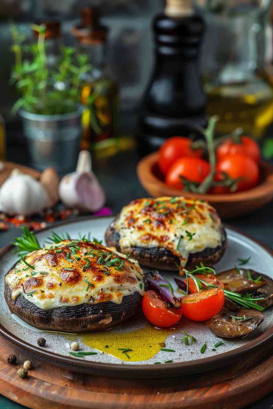 Big Mushroom Cheddar-Stuffed Portobellos Big Mushroom Cheddar-Stuffed Portobellos