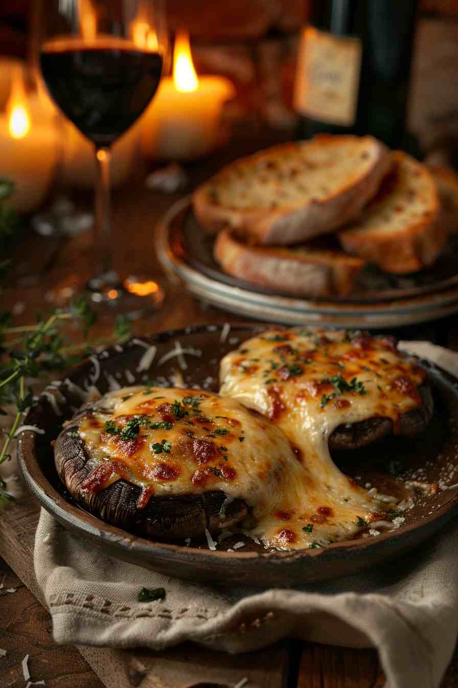 Big Mushroom Cheddar-Stuffed Portobellos Big Mushroom Cheddar-Stuffed Portobellos