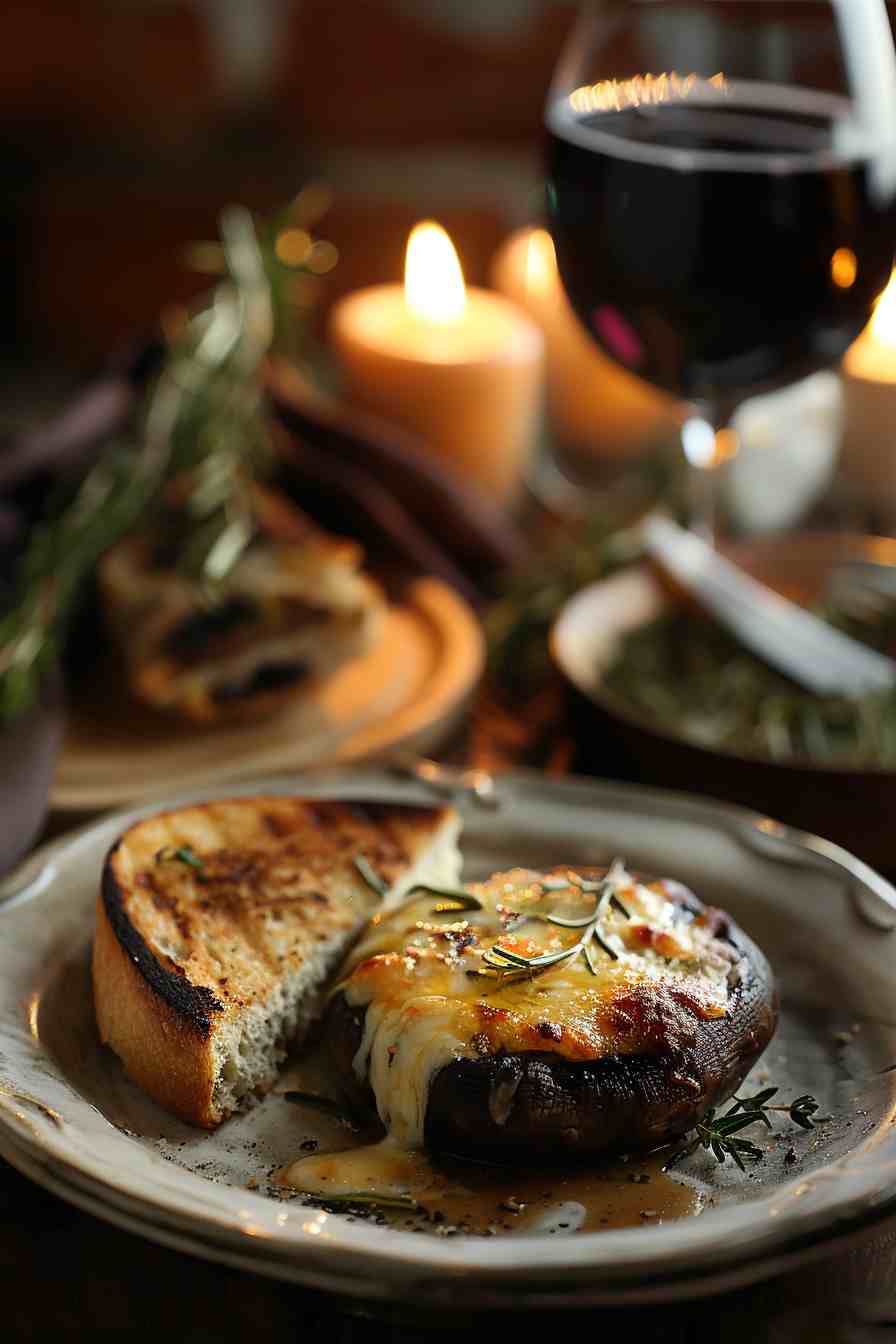 Big Mushroom Cheddar-Stuffed Portobellos Big Mushroom Cheddar-Stuffed Portobellos