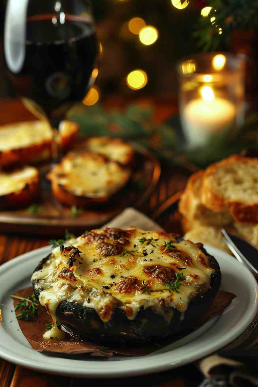 Big Mushroom Cheddar-Stuffed Portobellos Big Mushroom Cheddar-Stuffed Portobellos