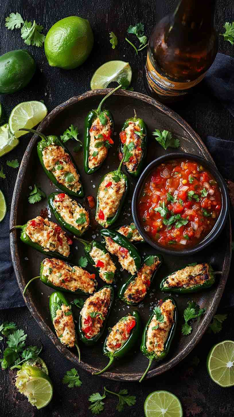 Cheese-Stuffed Jalapeño Poppers Street Food Cheese-Stuffed Jalapeño Poppers Street Food