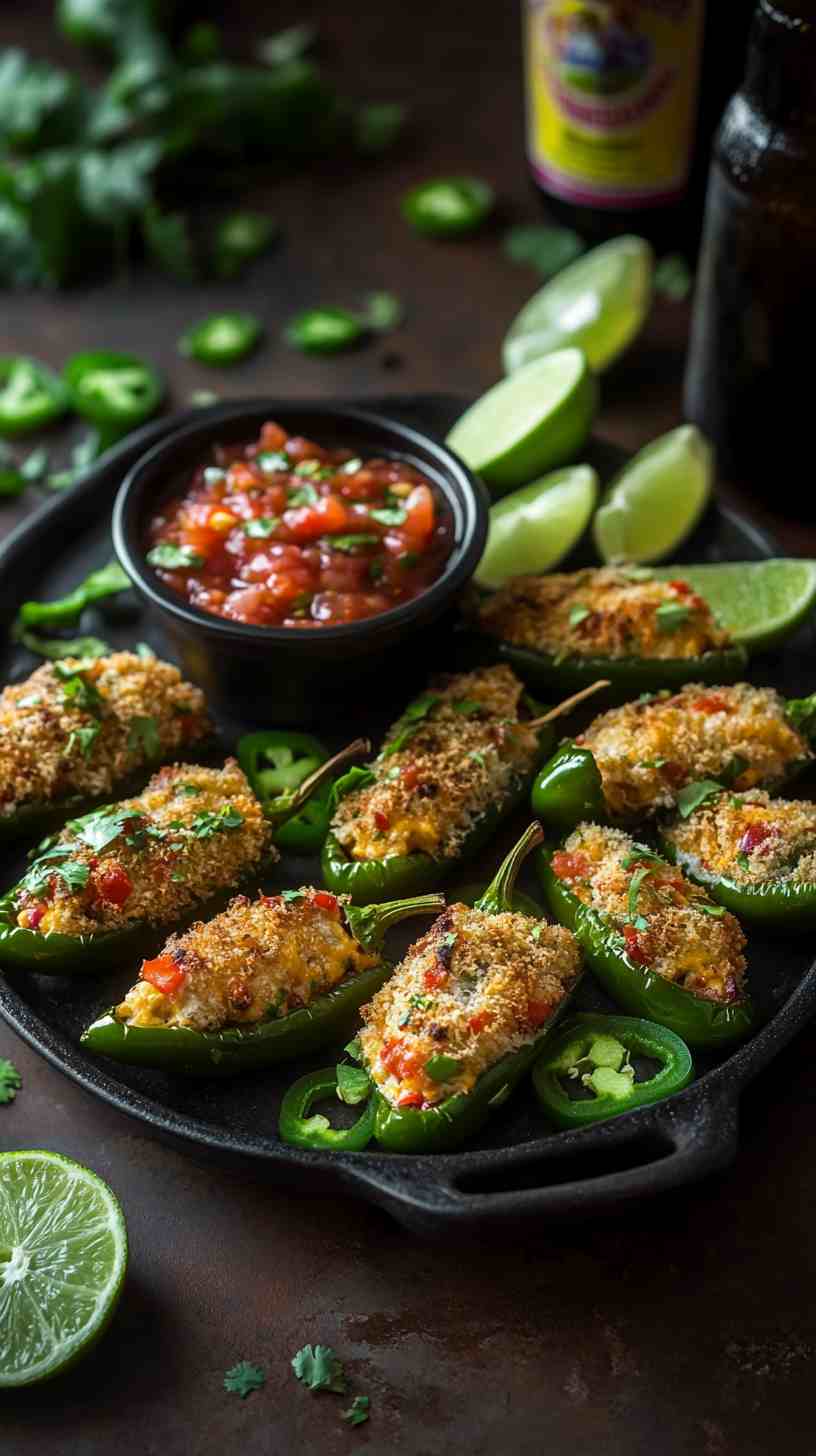 Cheese-Stuffed Jalapeño Poppers Street Food Cheese-Stuffed Jalapeño Poppers Street Food