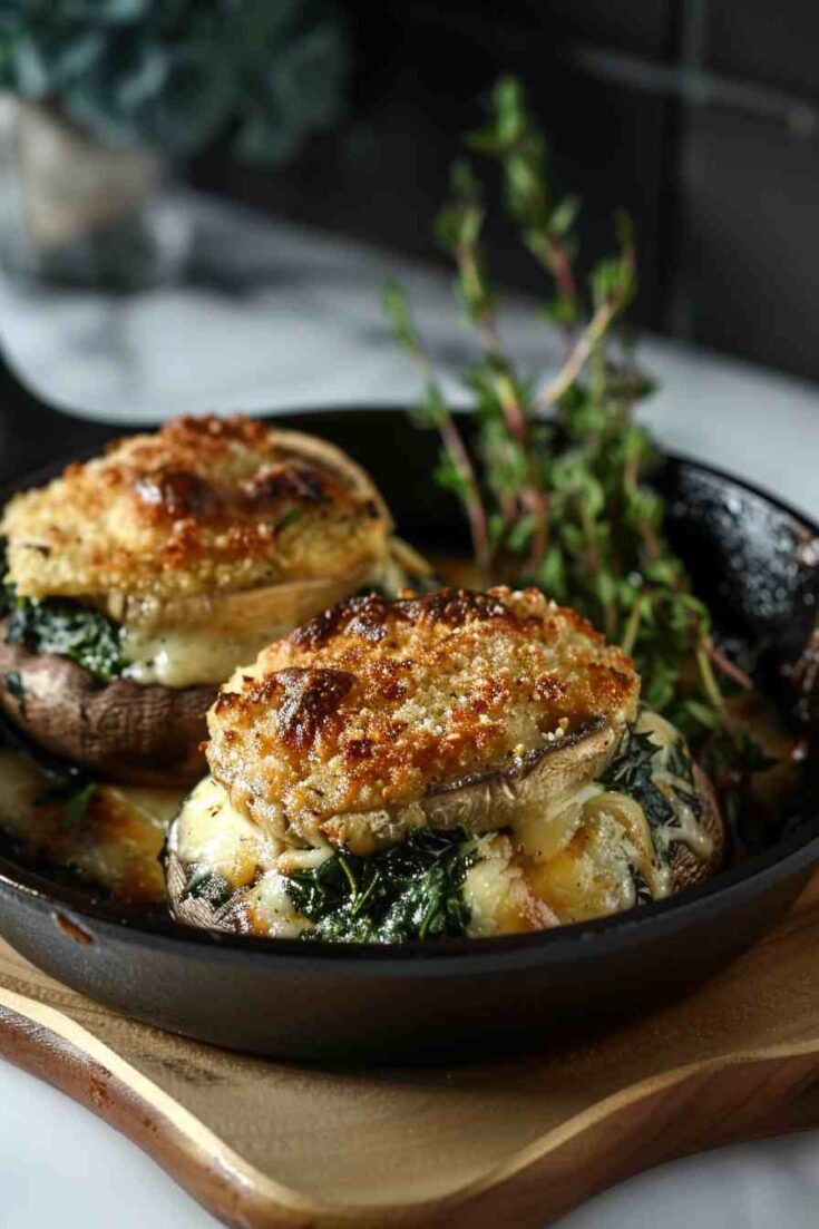 Cheesy Mushroom Caps Cheesy Mushroom Caps
