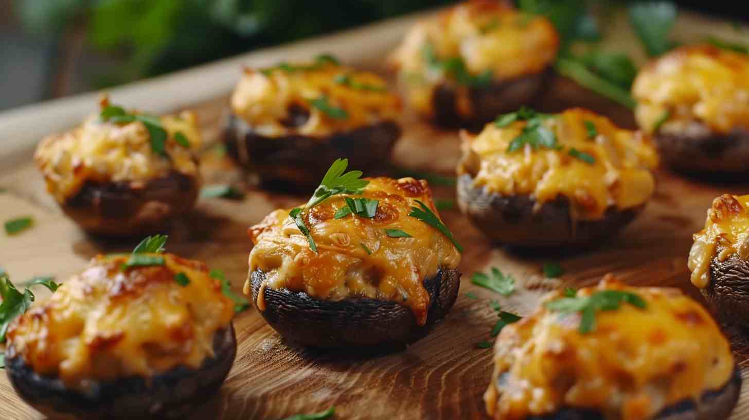 Cheesy Mushroom Caps