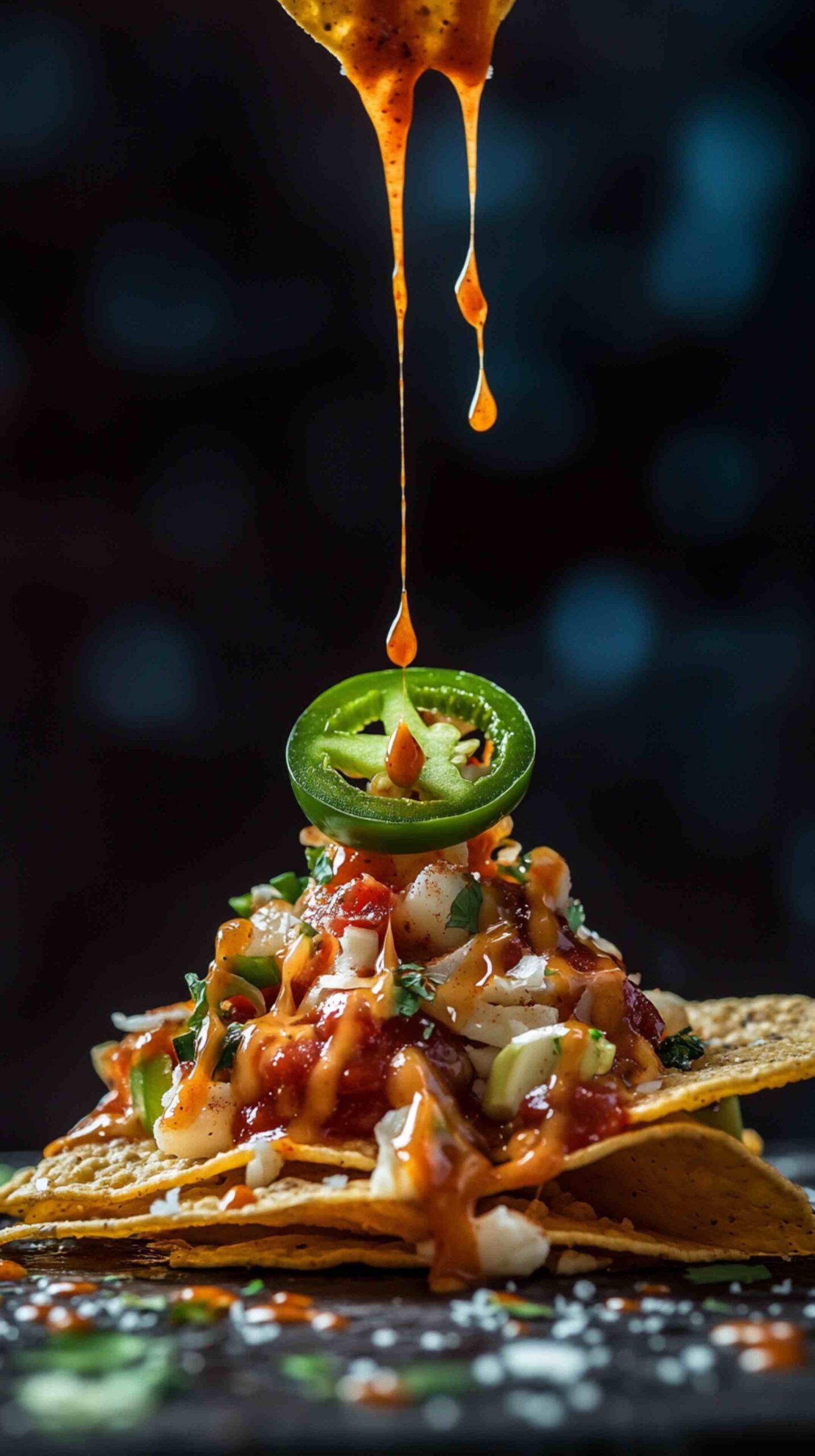 Chili Cheese Nachos with Jalapeños Street Food Chili Cheese Nachos with Jalapeños Street Food