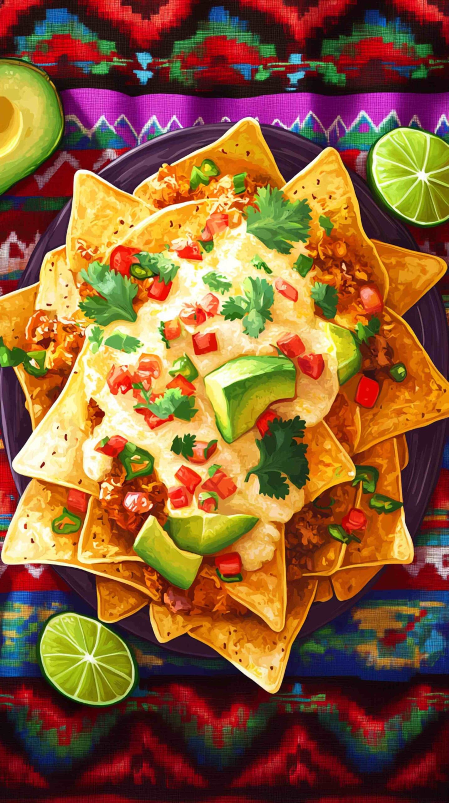 Chili Cheese Nachos with Jalapeños Street Food Chili Cheese Nachos with Jalapeños Street Food