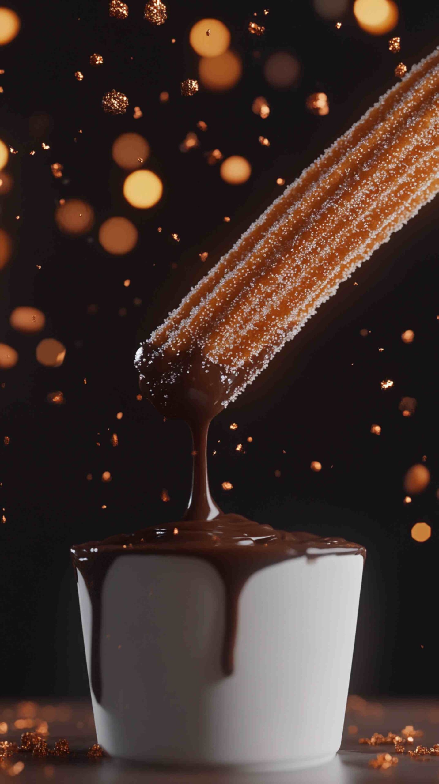 Churros with Cinnamon Sugar and Chocolate Dip Street Food Churros with Cinnamon Sugar and Chocolate Dip Street Food