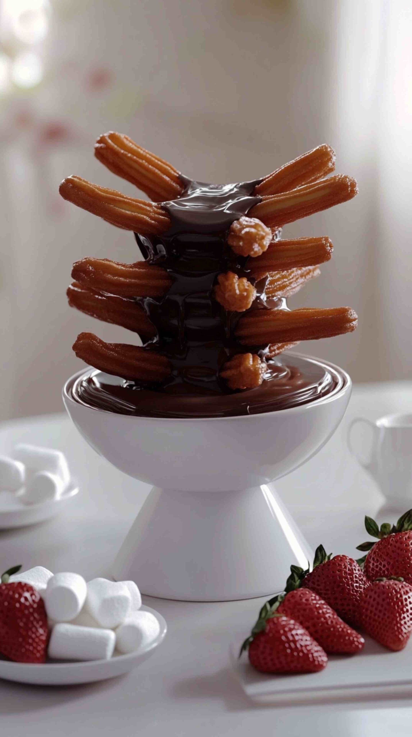 Churros with Cinnamon Sugar and Chocolate Dip Street Food Churros with Cinnamon Sugar and Chocolate Dip Street Food