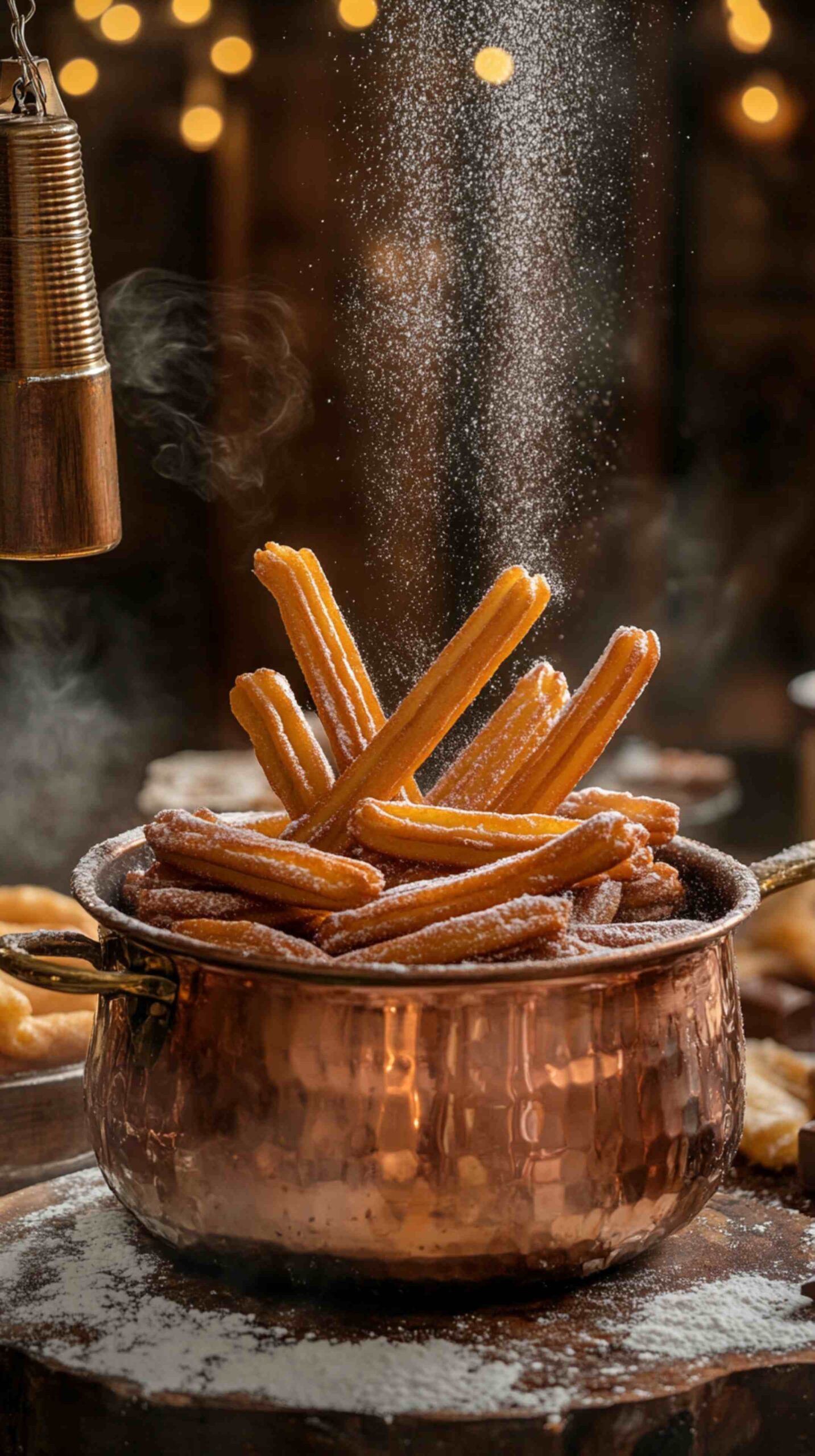 Churros with Cinnamon Sugar and Chocolate Dip Street Food Churros with Cinnamon Sugar and Chocolate Dip Street Food