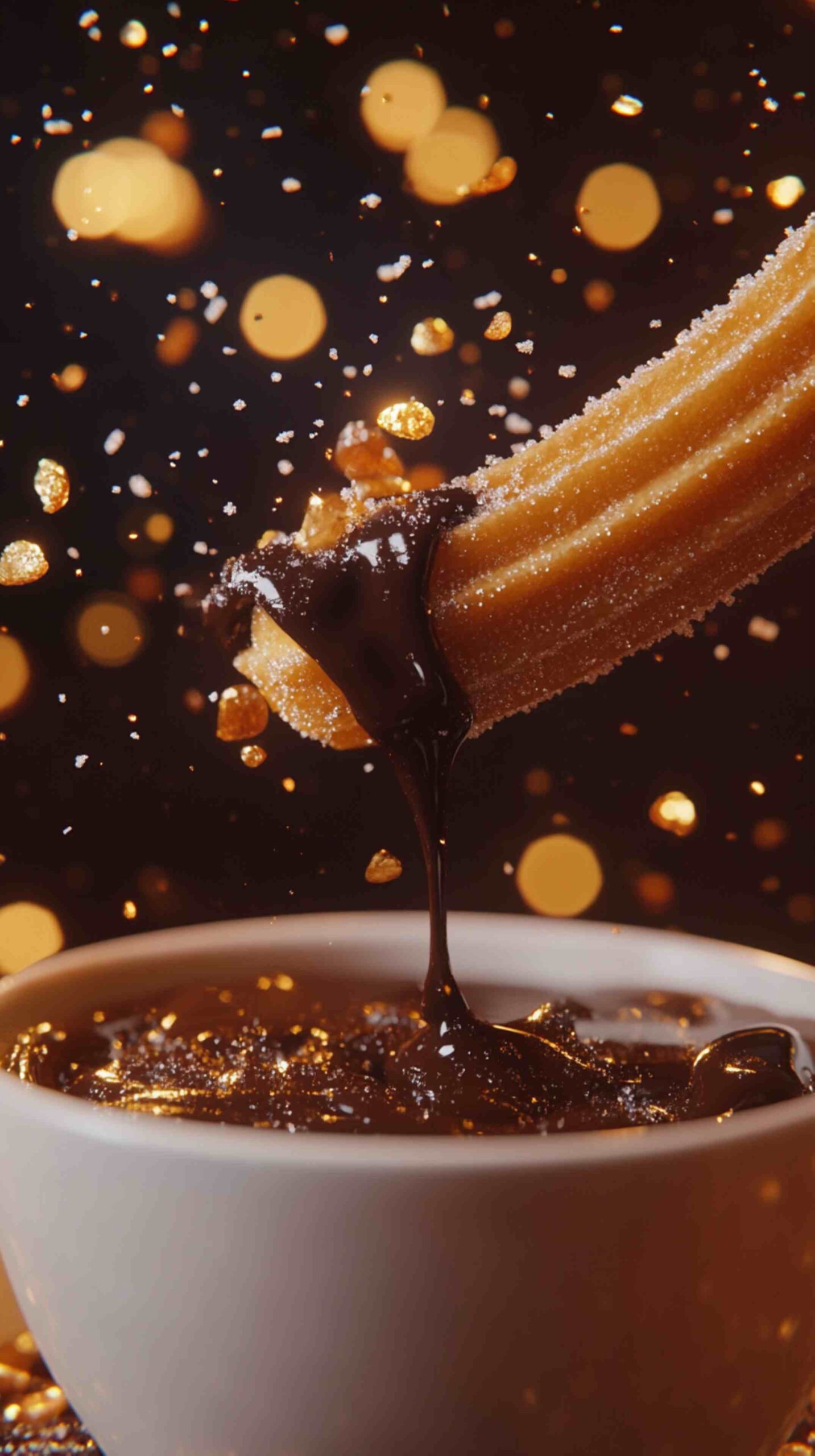 Churros with Cinnamon Sugar and Chocolate Dip Street Food Churros with Cinnamon Sugar and Chocolate Dip Street Food