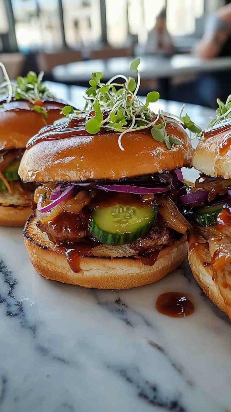 Classic Beef Sliders with Pickles Street Food