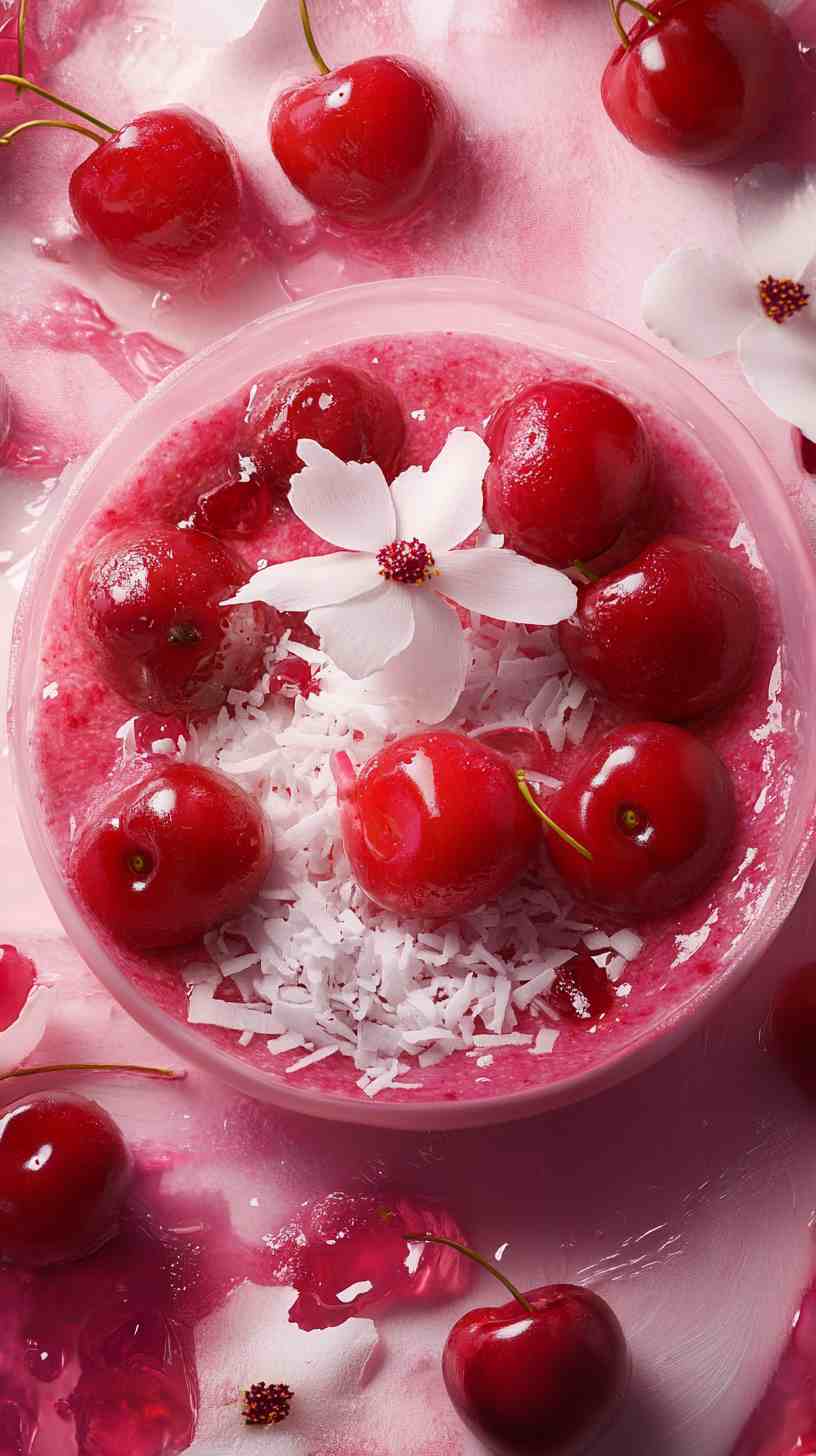 Coconut Cherry Delight Smoothie Bowl Coconut Cherry Delight Smoothie Bowl