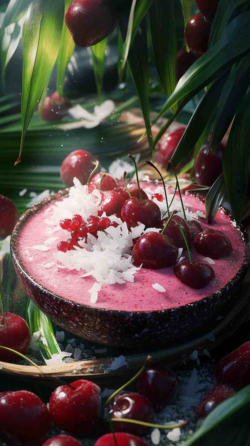 Coconut Cherry Delight Smoothie Bowl Coconut Cherry Delight Smoothie Bowl