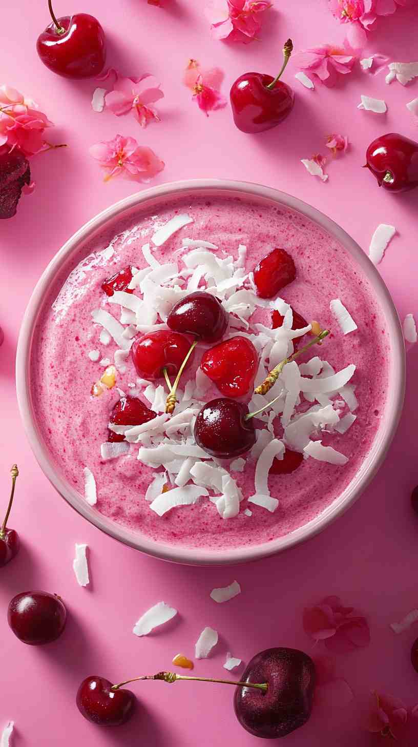 Coconut Cherry Delight Smoothie Bowl Coconut Cherry Delight Smoothie Bowl
