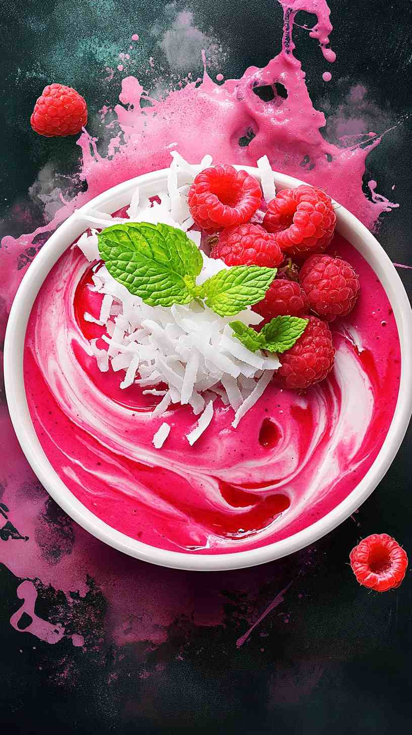Coconut & Raspberry Power Smoothie Bowl Coconut & Raspberry Power Smoothie Bowl