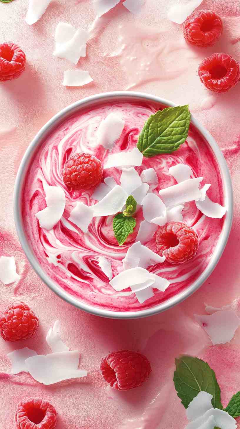 Coconut & Raspberry Power Smoothie Bowl Coconut & Raspberry Power Smoothie Bowl