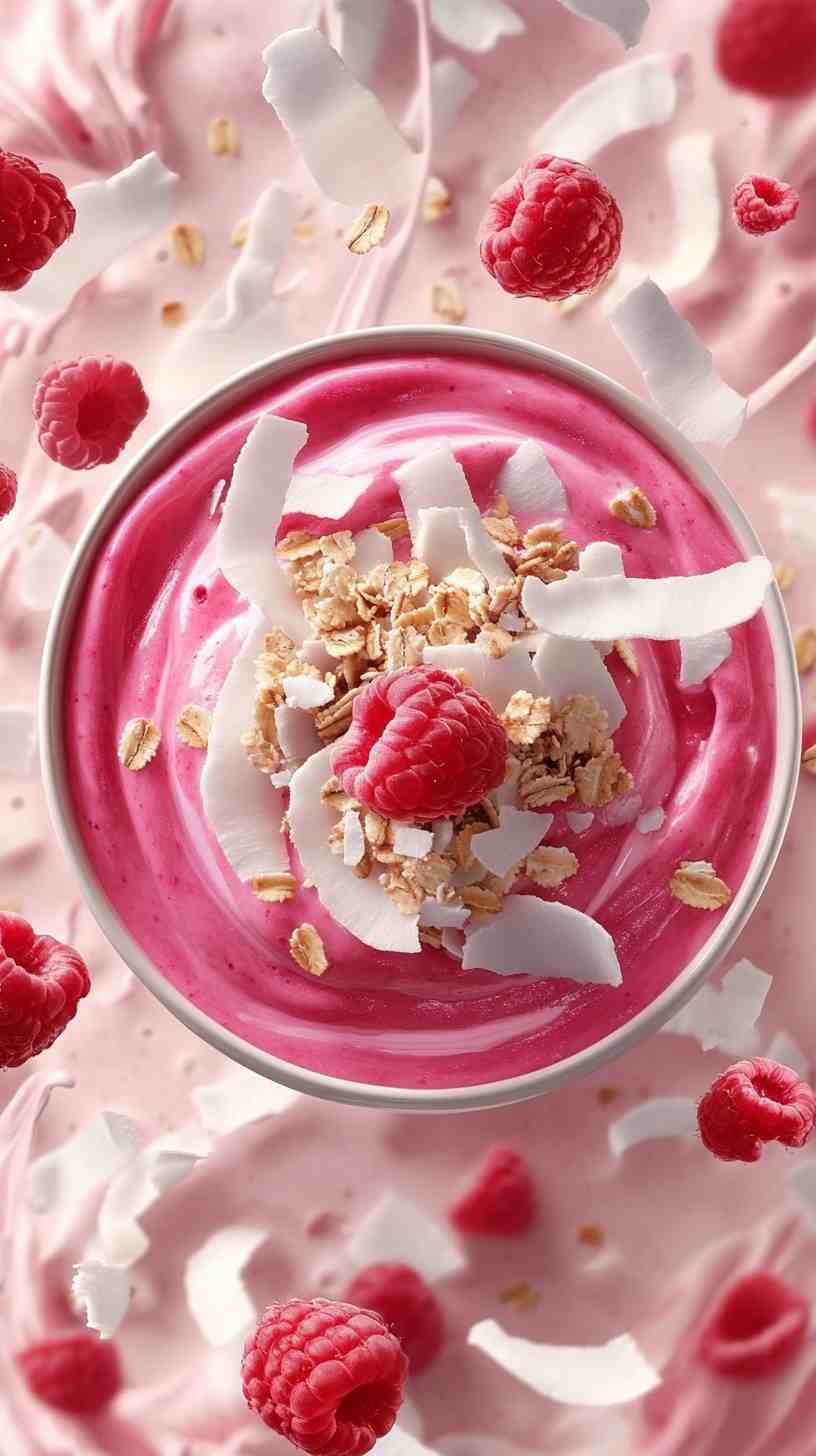 Coconut & Raspberry Power Smoothie Bowl Coconut & Raspberry Power Smoothie Bowl