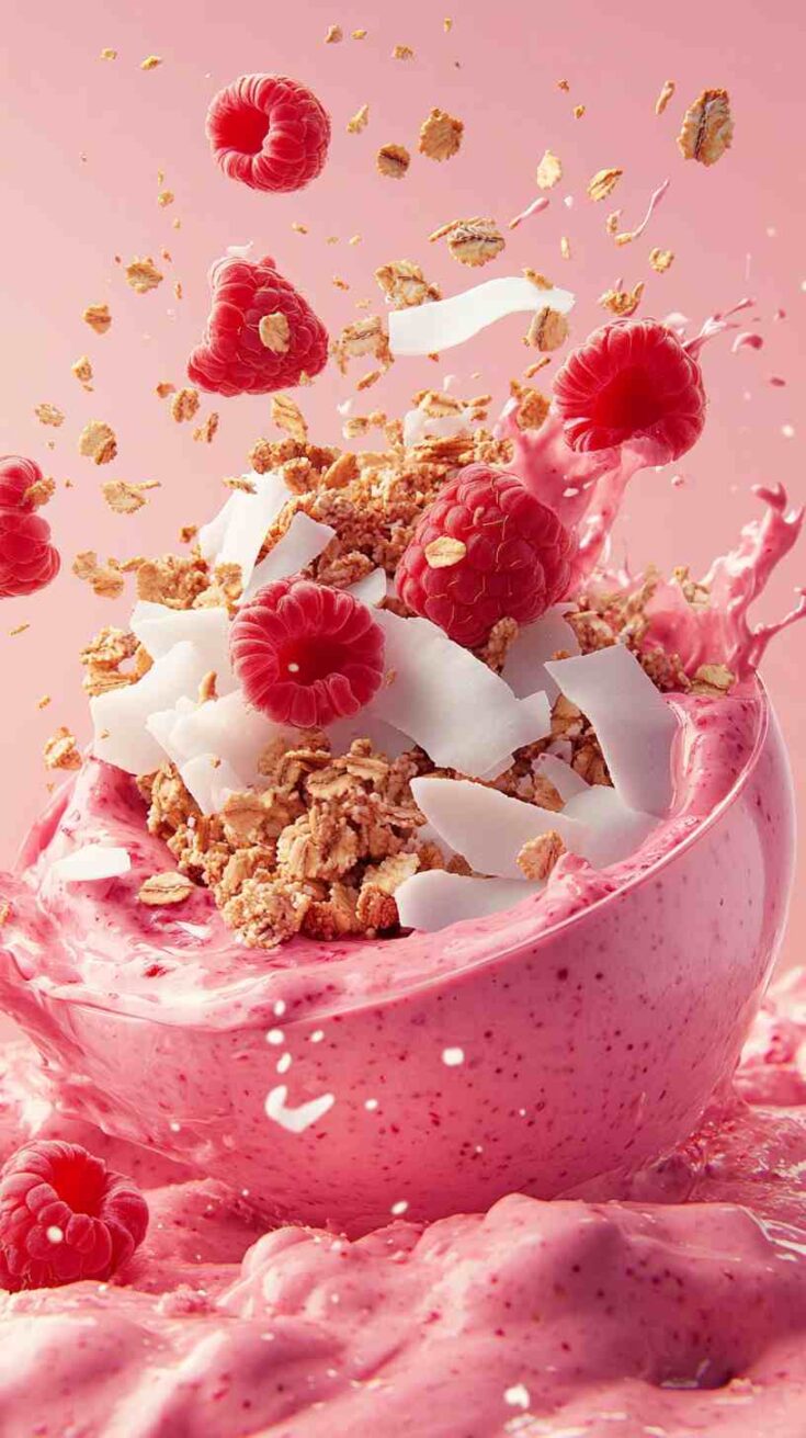 Coconut & Raspberry Power Smoothie Bowl Coconut & Raspberry Power Smoothie Bowl