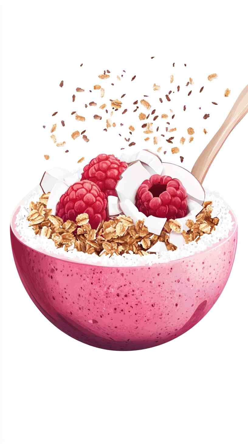 Coconut & Raspberry Power Smoothie Bowl Coconut & Raspberry Power Smoothie Bowl