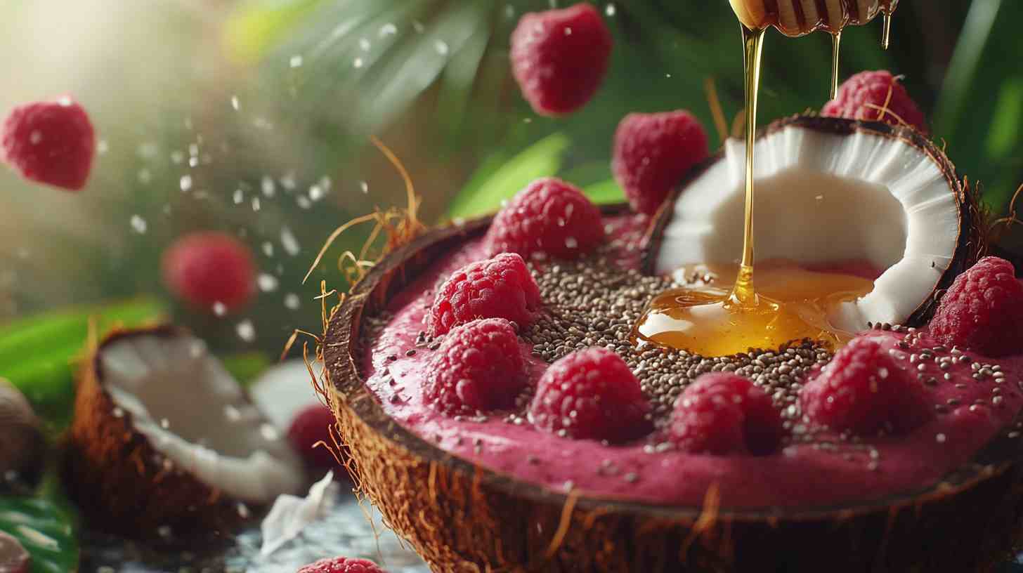 Coconut & Raspberry Power Smoothie Bowl Coconut & Raspberry Power Smoothie Bowl