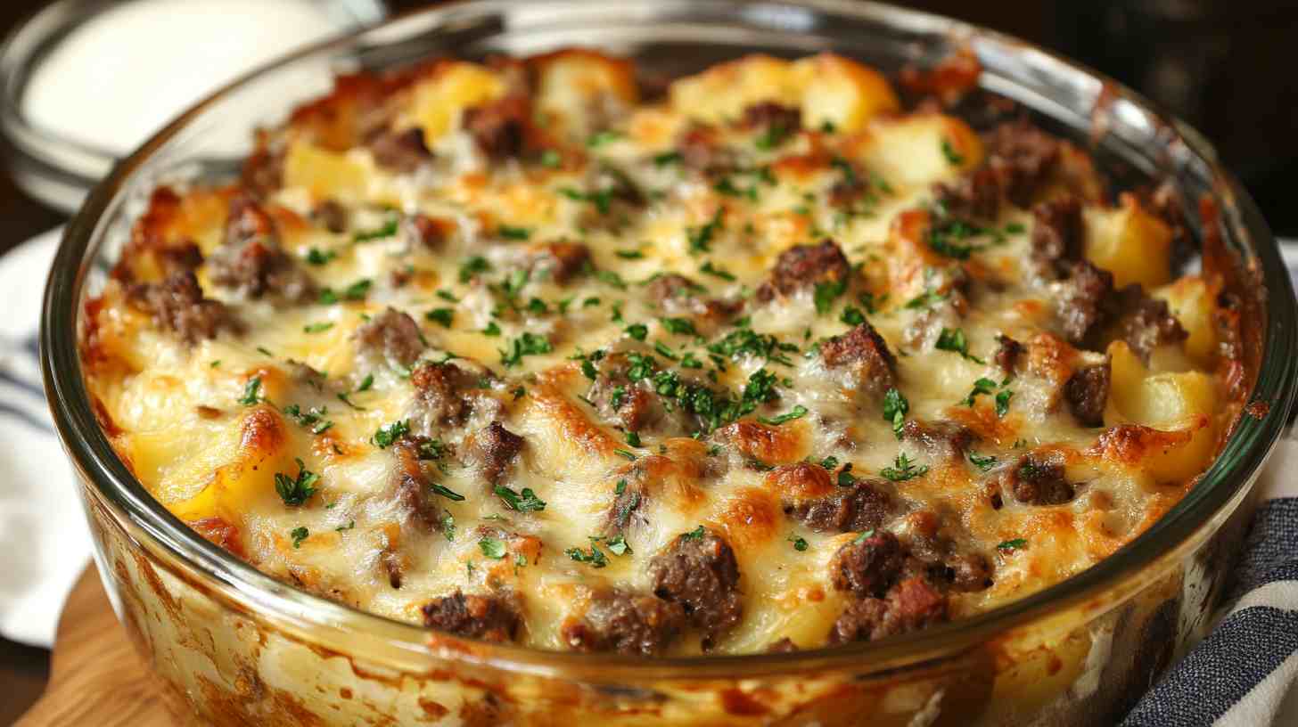 Comforting Slow Cooker Beef and Potato Casserole