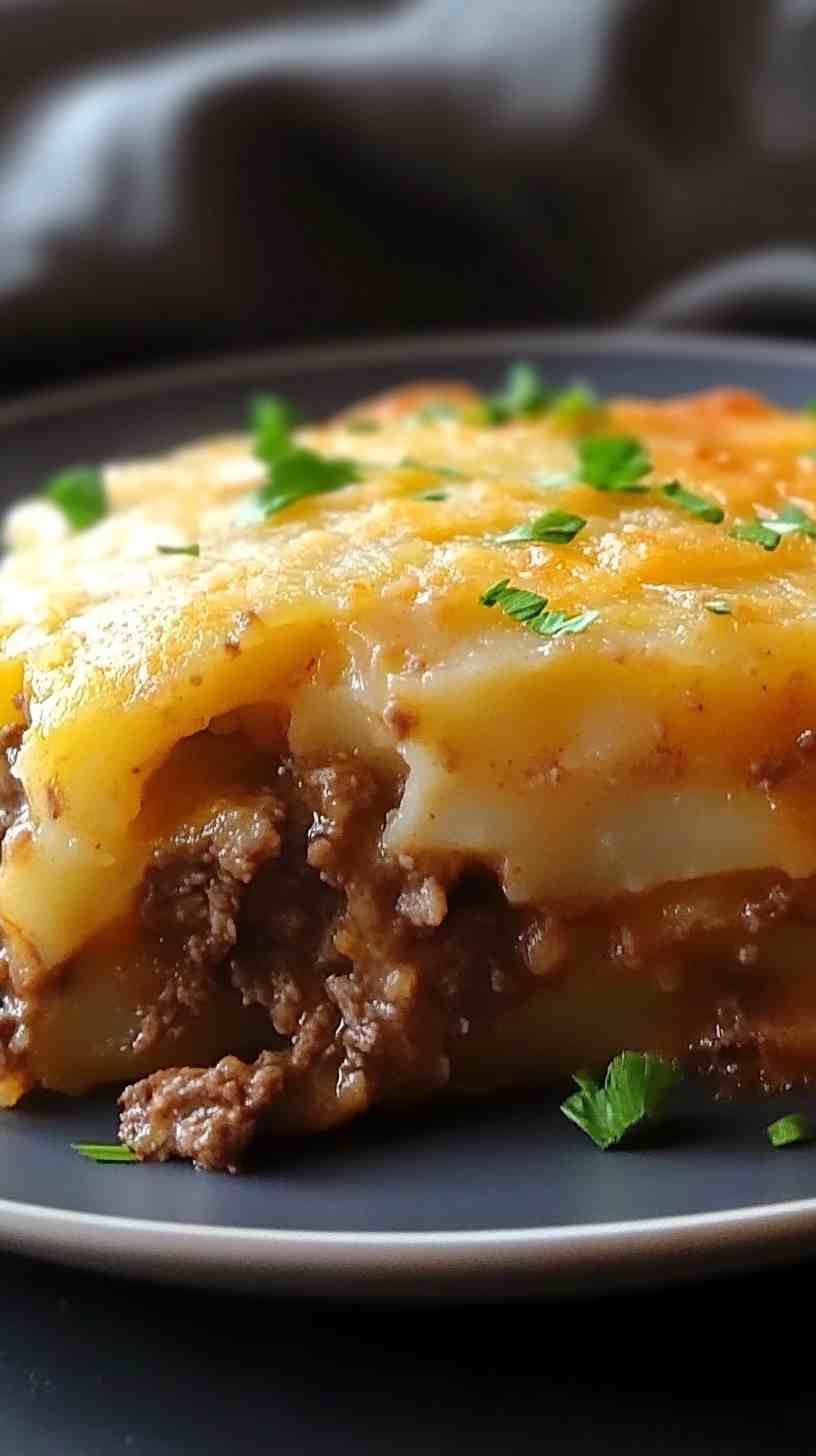 Comforting Slow Cooker Beef and Potato Casserole
