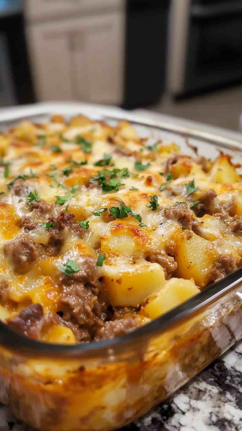 Comforting Slow Cooker Beef and Potato Casserole