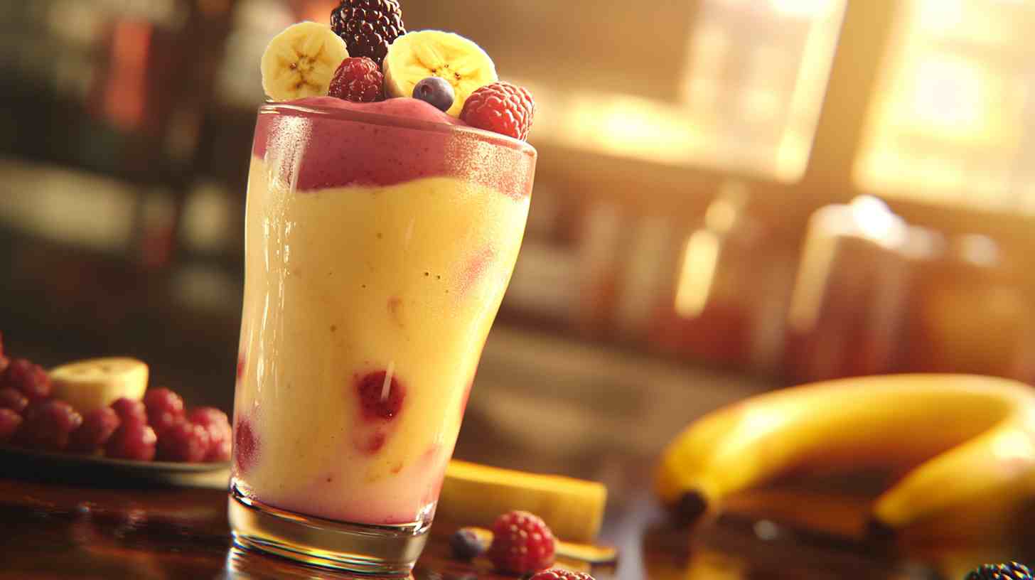 Creamy Banana Berry Fusion Smoothie