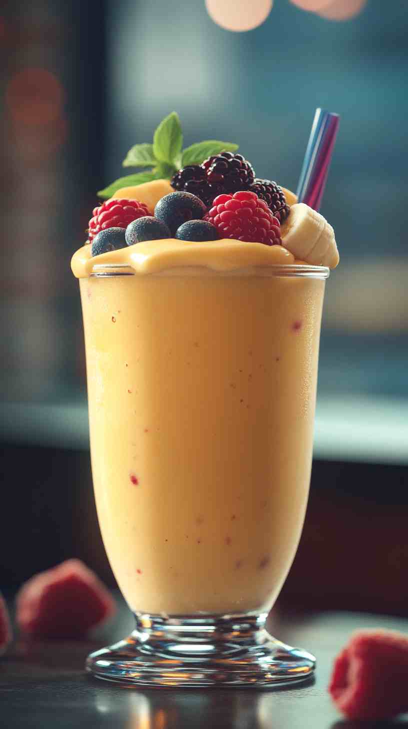 Creamy Banana Berry Fusion Smoothie