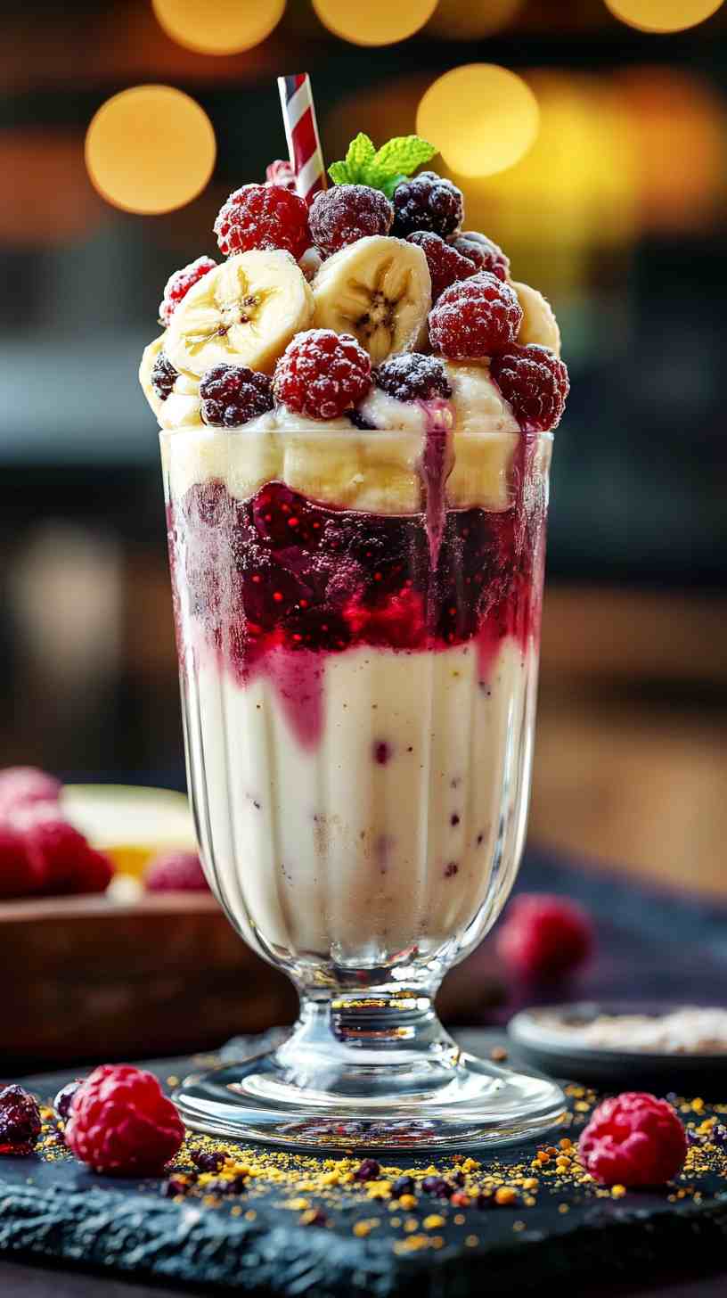Creamy Banana Berry Fusion Smoothie