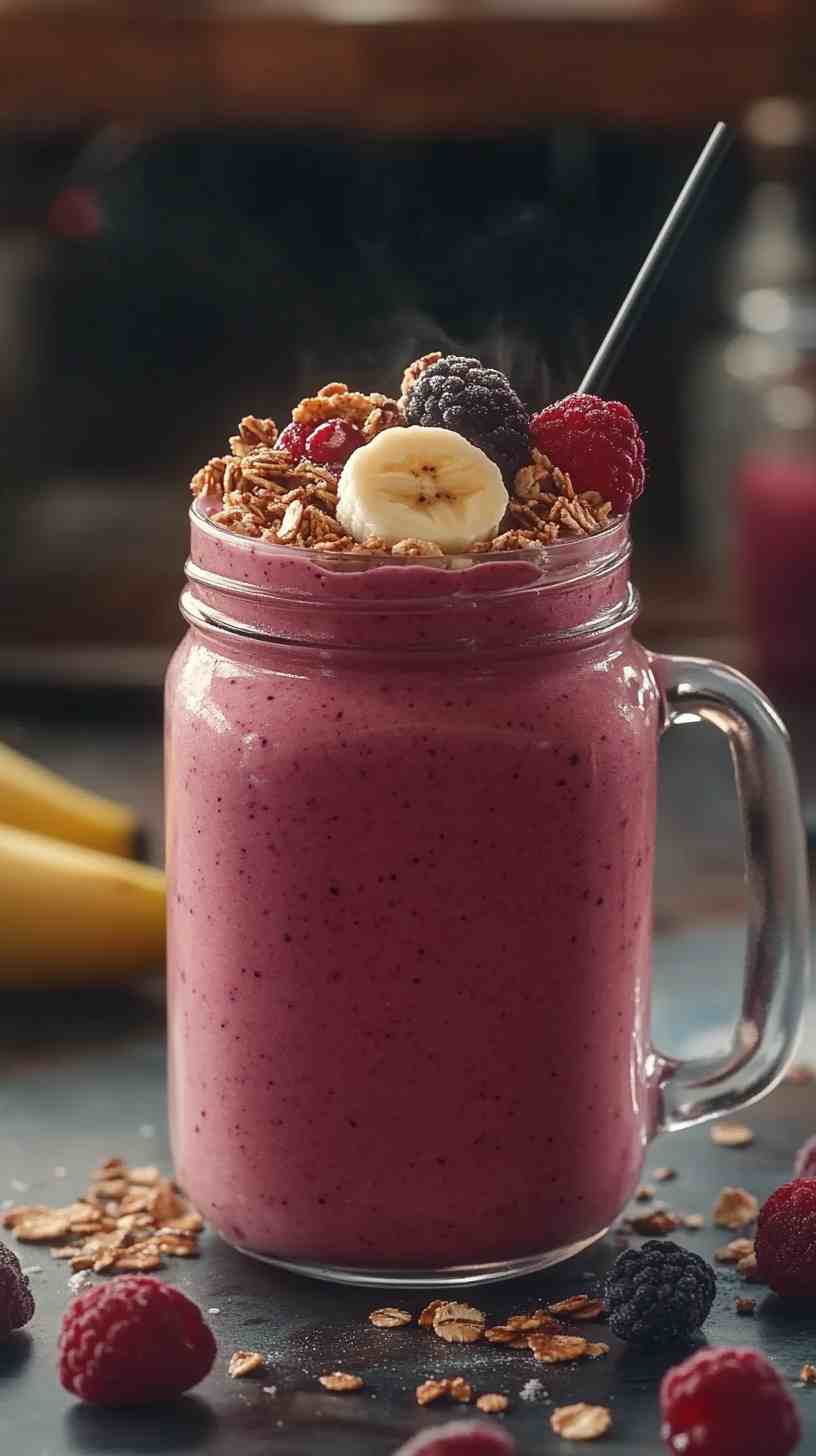 Creamy Banana Berry Fusion Smoothie