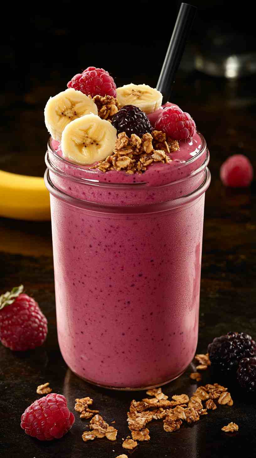Creamy Banana Berry Fusion Smoothie