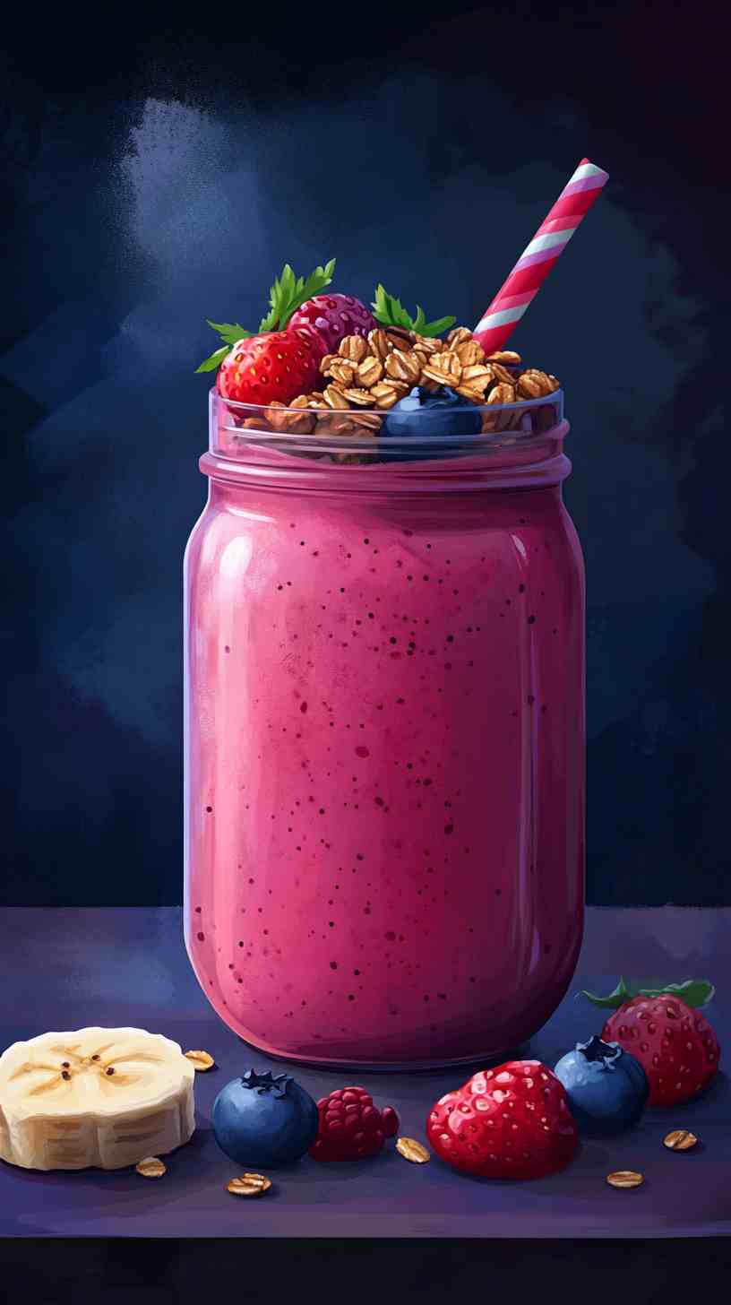 Creamy Banana Berry Fusion Smoothie