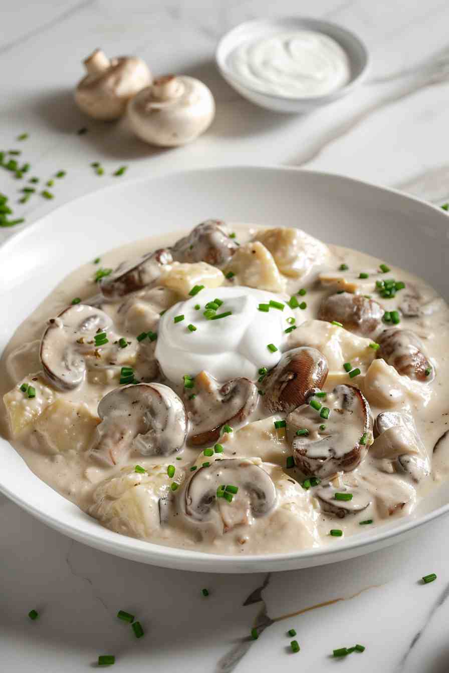 Creamy Mushroom Stroganoff Creamy Mushroom Stroganoff