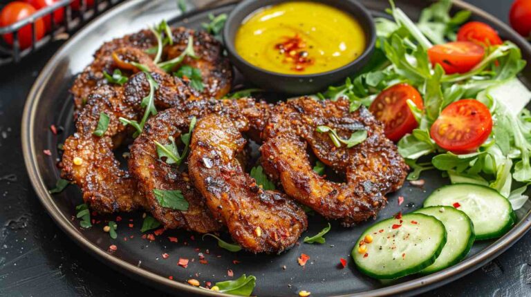 Crispy Fried Big Mushroom Portobello Slices