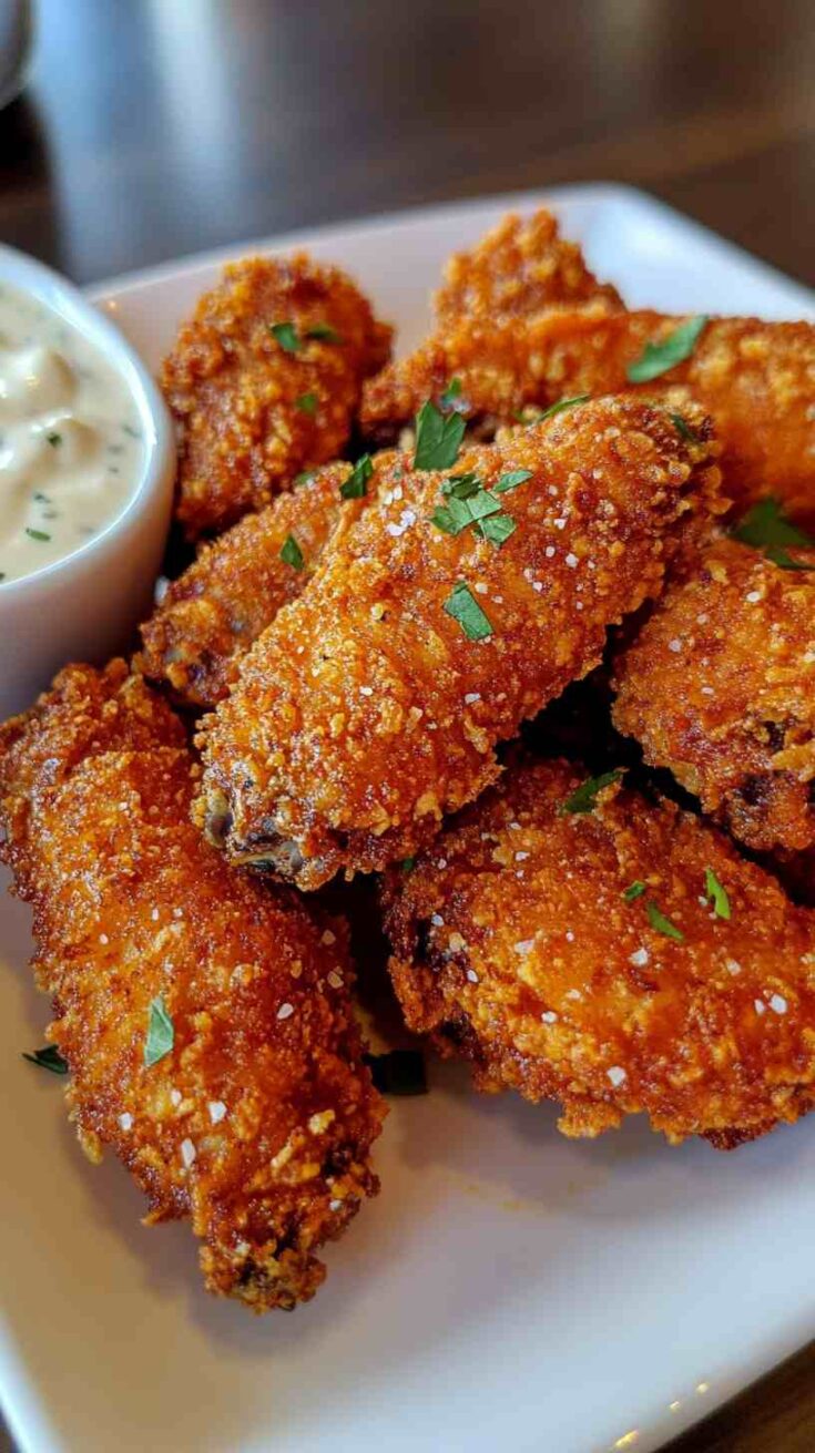 Crispy Panko-Coated Air Fryer Chicken Wings