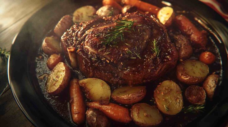 Easy Crock Pot Chuck Roast with Potatoes and Carrots