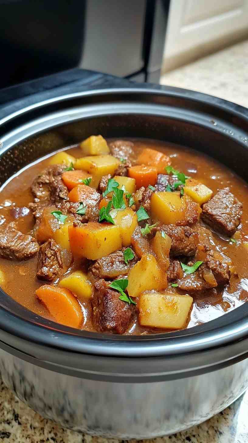 Flavor-Packed Slow Cooker Beef Stew Casserole