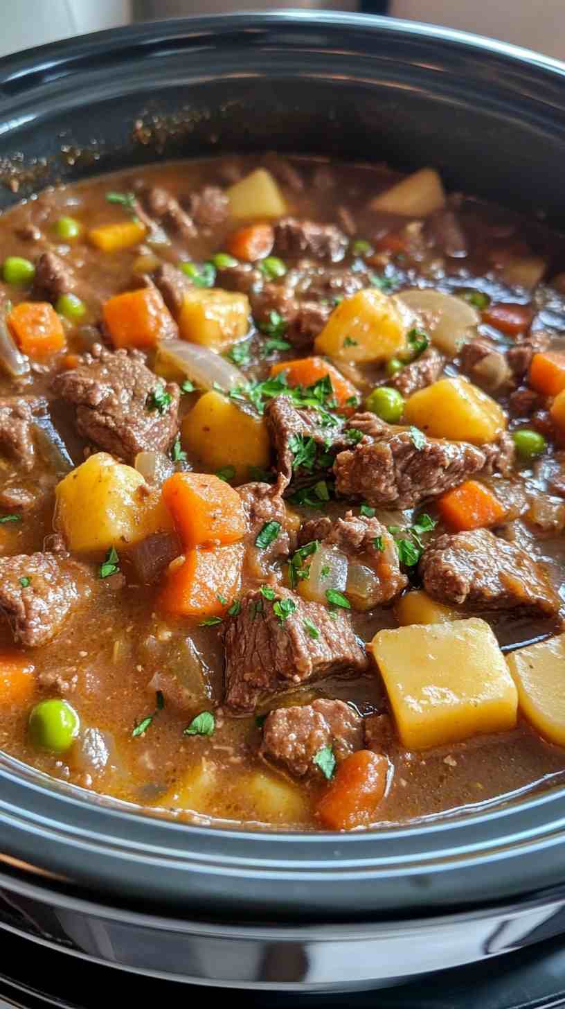 Flavor-Packed Slow Cooker Beef Stew Casserole