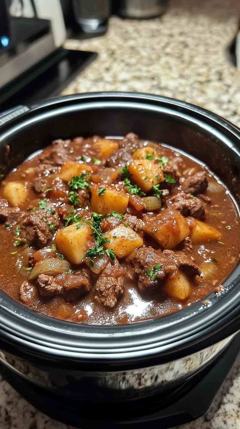 Flavor-Packed Slow Cooker Beef Stew Casserole