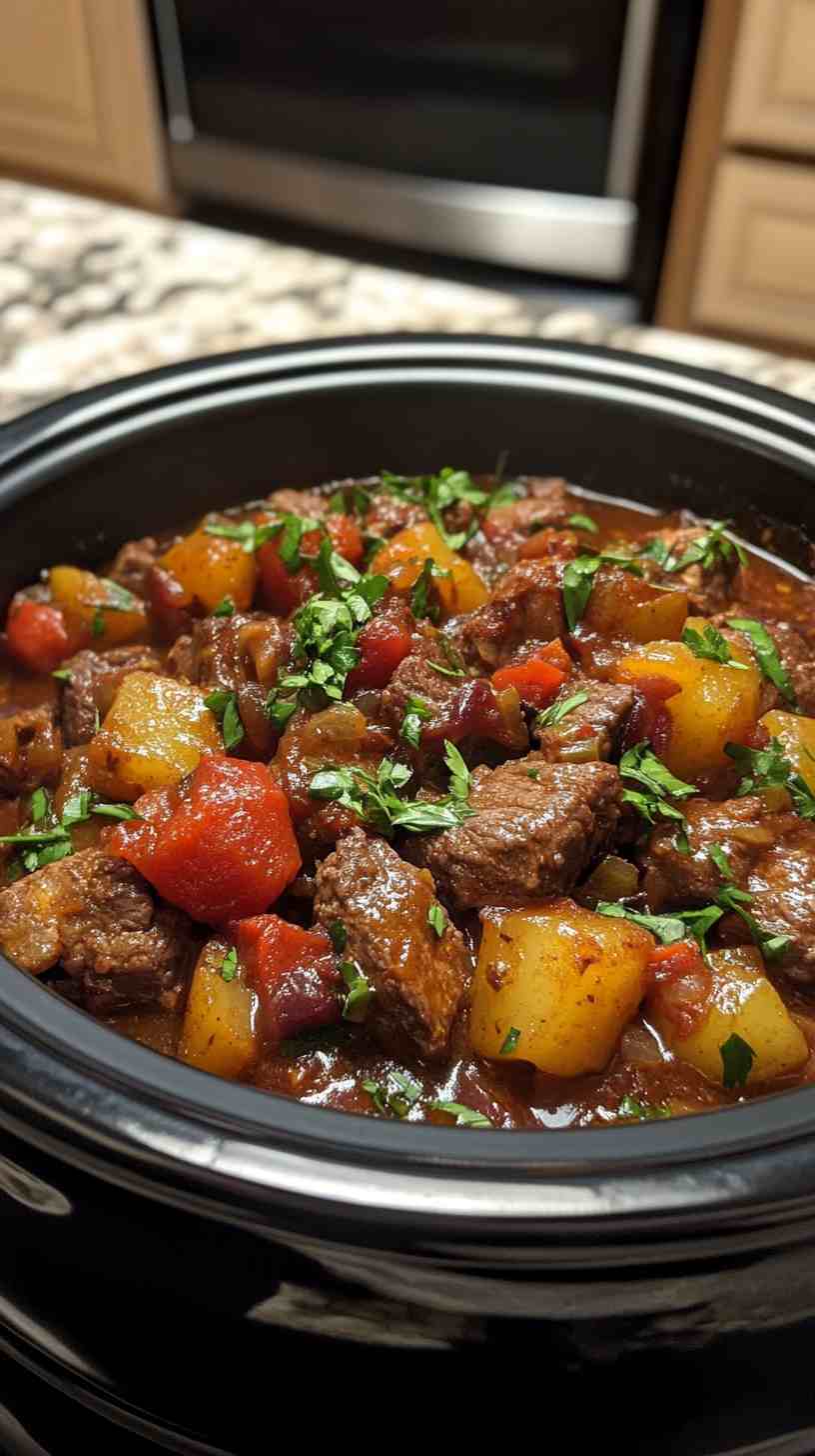 Flavor-Packed Slow Cooker Beef Stew Casserole