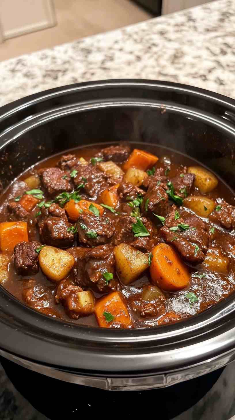 Flavor-Packed Slow Cooker Beef Stew Casserole