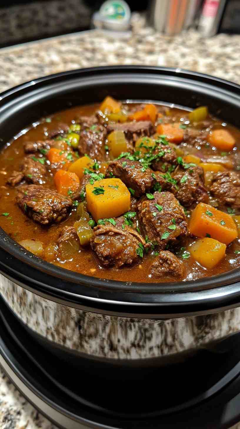 Flavor-Packed Slow Cooker Beef Stew Casserole