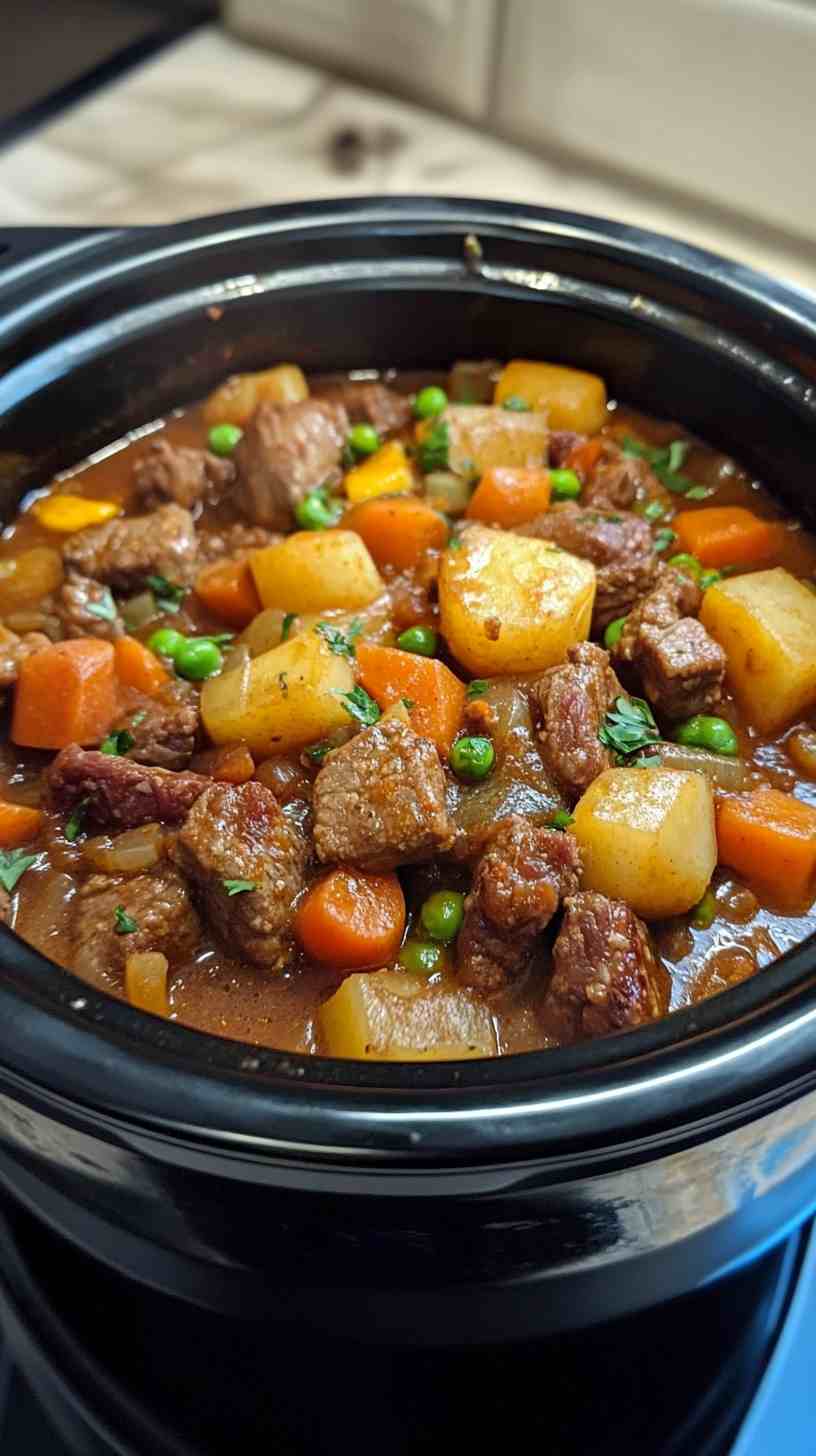 Flavor-Packed Slow Cooker Beef Stew Casserole