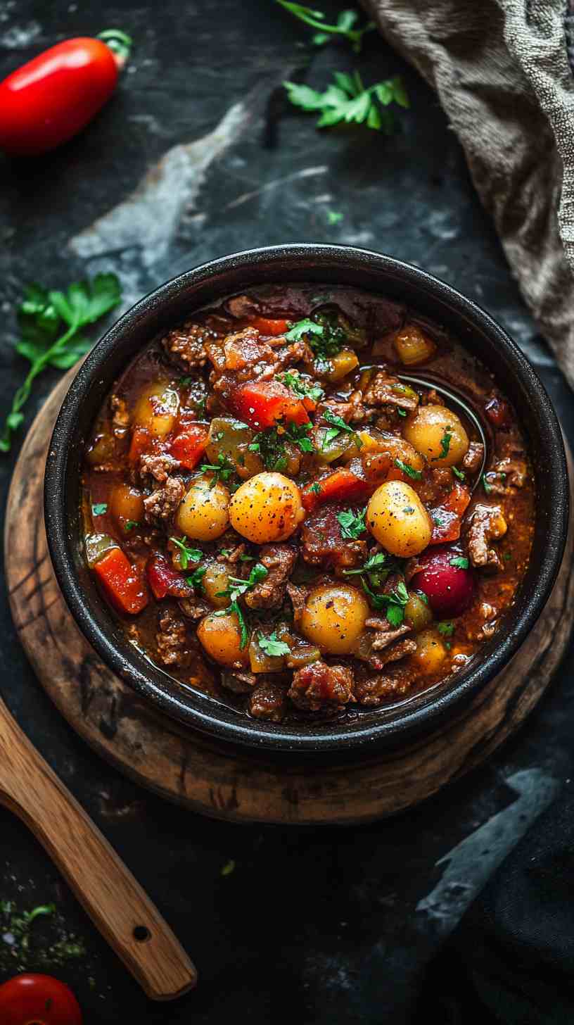 Flavor-Packed Slow Cooker Beef Stew Casserole