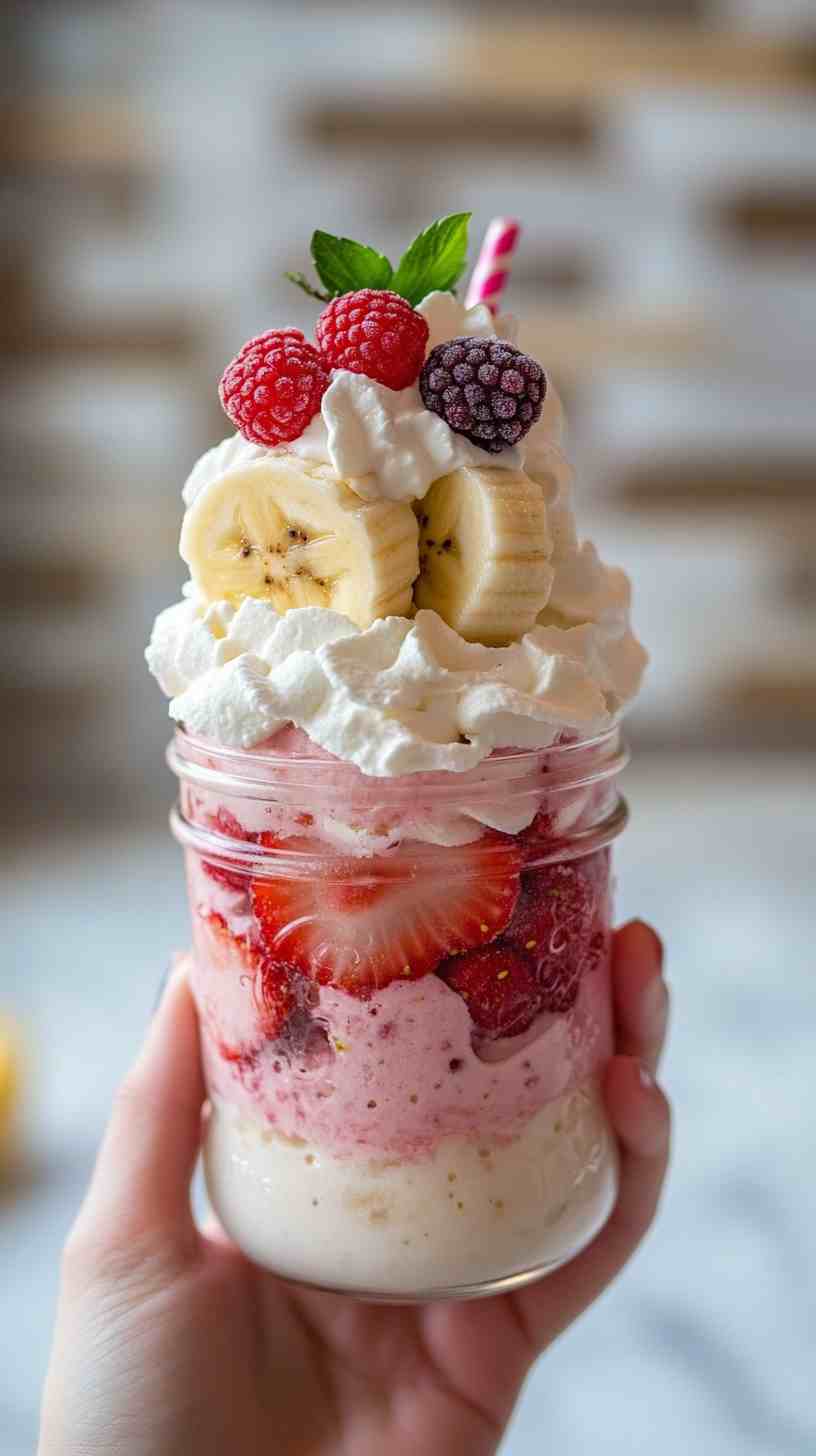 Frozen Strawberry Banana Delight Smoothie