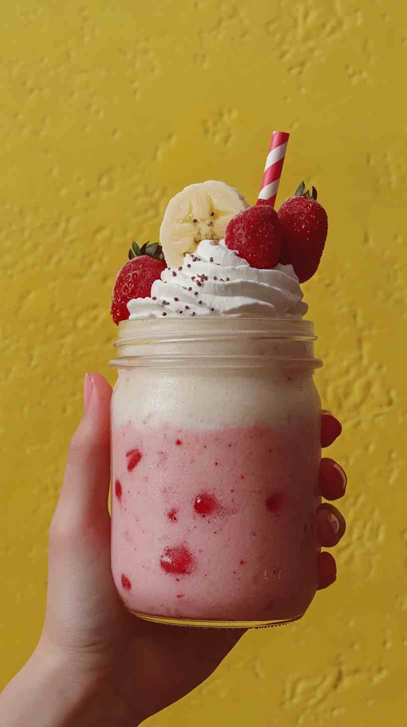 Frozen Strawberry Banana Delight Smoothie