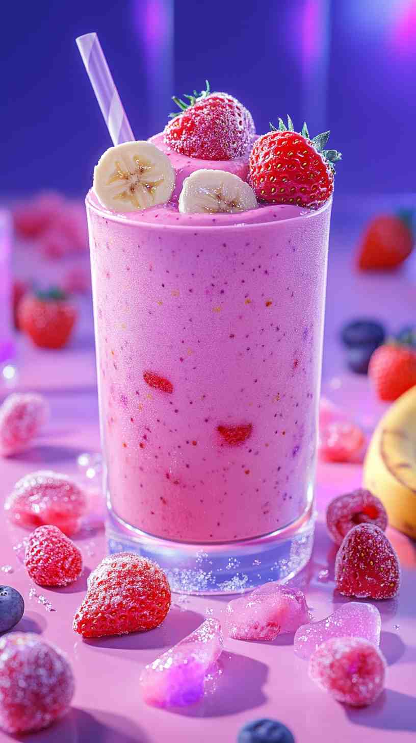 Frozen Strawberry Banana Delight Smoothie